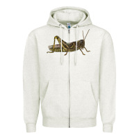 Oatmeal Heather Grasshopper Zipper Hoodie - LillyAllenDesigns
