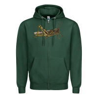 Sports Green Grasshopper Zipper Hoodie - LillyAllenDesigns