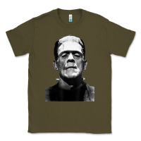 Army Green Classic Halloween Monster Horror Movie Frankenstein Monster Classic Tee - trangStudio