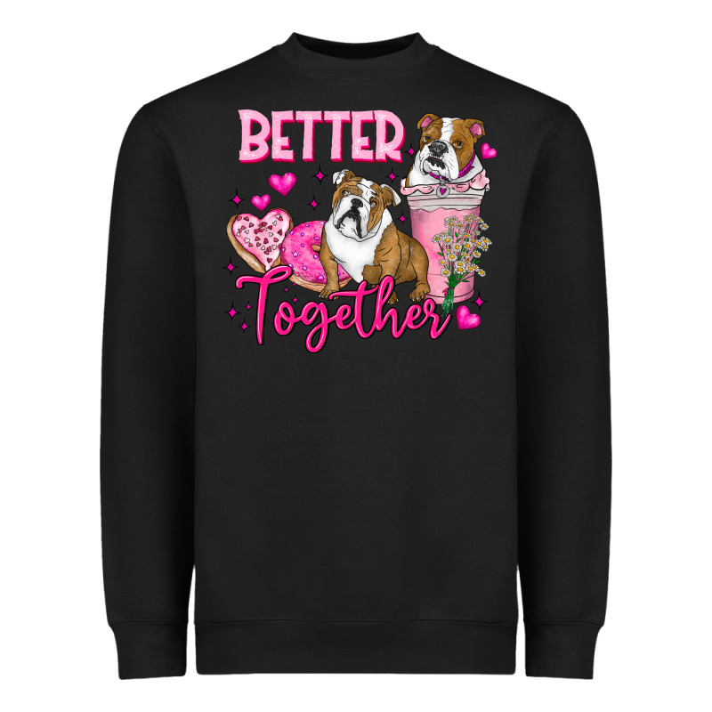 Be Mine Valentine Dog Heavyweight Sweatshirt by CowhideDigitalArt | Teevron