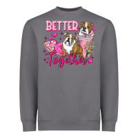 Storm Be Mine Valentine Dog Heavyweight Sweatshirt - CowhideDigitalArt