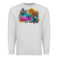 Dove Grey cowgirl mama with boots and sunflowers and cowhide Premium Sweatshirt - Artiststas