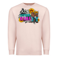 Pale Pink cowgirl mama with boots and sunflowers and cowhide Premium Sweatshirt - Artiststas
