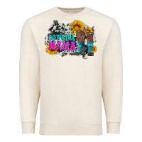 Sandshell cowgirl mama with boots and sunflowers and cowhide Premium Sweatshirt - Artiststas