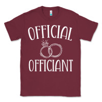 Burgundy Men Wedding Ordained Minister Gift Classic Tee - trangStudio