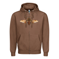 Chestnut acrocinus beetle with wings Zipper Hoodie - LillyAllenDesigns