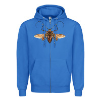 True Royal acrocinus beetle with wings Zipper Hoodie - LillyAllenDesigns
