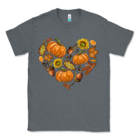 Charcoal Heather Fall Heart Classic Tee - texasbilliewilder