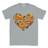 Heather Grey Fall Heart Classic Tee - texasbilliewilder