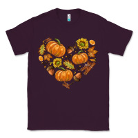Plum Fall Heart Classic Tee - texasbilliewilder
