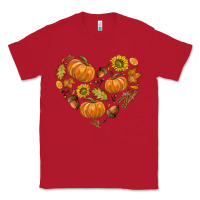 Red Fall Heart Classic Tee - texasbilliewilder