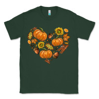 Sports Green Fall Heart Classic Tee - texasbilliewilder