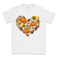White Fall Heart Classic Tee - texasbilliewilder
