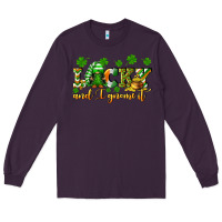 Plum Lucky and i gnome it St. Patrick's Day Long Sleeve Tee - CowGirlArtShop