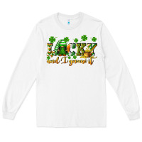 White Lucky and i gnome it St. Patrick's Day Long Sleeve Tee - CowGirlArtShop
