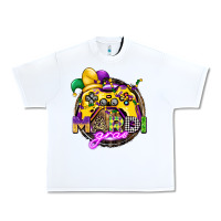White mardi gras gamer Urban Heavy Tee - CowGirlArtShop