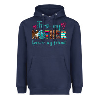 Navy first my mother forever my friend Heavyweight Hoodie - Artiststas