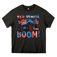 Asphalt red white and boom 4th of july Heavy Core Tee - Artiststas