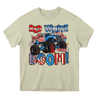 Red White And Boom 4th Of July Heavy Core Tee | Teevron