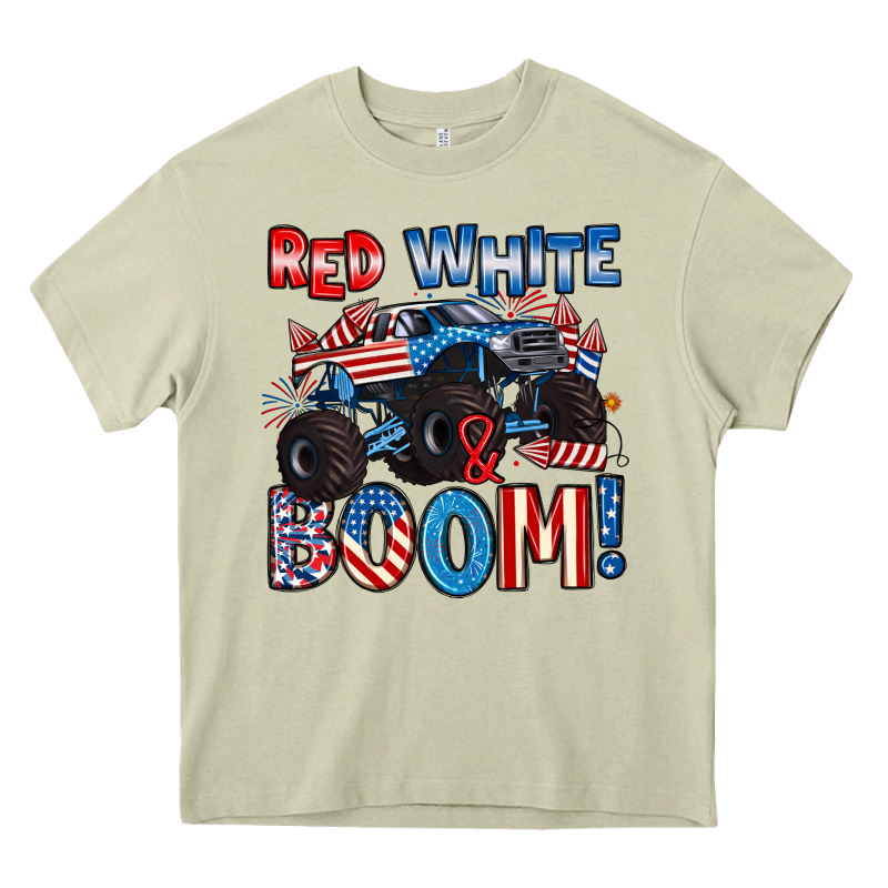 Red White And Boom 4th Of July Heavy Core Tee by Artiststas | Teevron