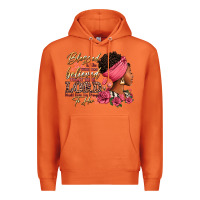 Carrot Blessed is she who has believed afro woman Premium Hoodie - RanaPortraitStore