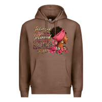 Chestnut Blessed is she who has believed afro woman Premium Hoodie - RanaPortraitStore
