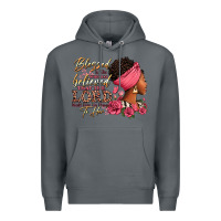 Rock Blessed is she who has believed afro woman Premium Hoodie - RanaPortraitStore