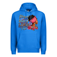 True Royal Blessed is she who has believed afro woman Premium Hoodie - RanaPortraitStore