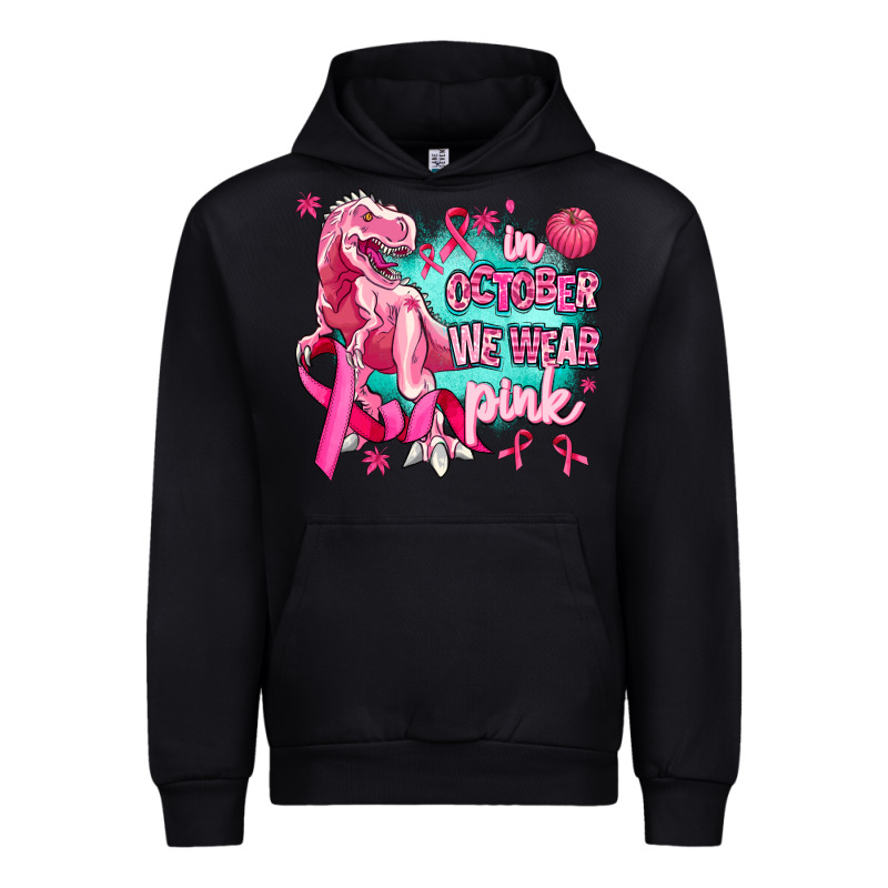 Dinosaur  In October We Wear Pink Urban Hoodie by AdoDesignShop | Teevron