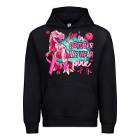 Black dinosaur  in october we wear pink Urban Hoodie - AdoDesignShop