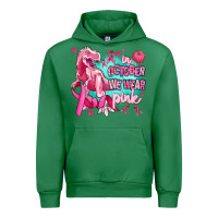Emerald dinosaur  in october we wear pink Urban Hoodie - AdoDesignShop