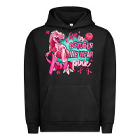 Pigment Black dinosaur  in october we wear pink Urban Hoodie - AdoDesignShop