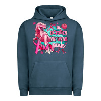 Pigment Midnight Navy dinosaur  in october we wear pink Urban Hoodie - AdoDesignShop