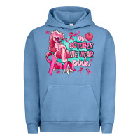 Pigment Pebble Blue dinosaur  in october we wear pink Urban Hoodie - AdoDesignShop