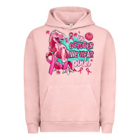 Pigment Salmon dinosaur  in october we wear pink Urban Hoodie - AdoDesignShop