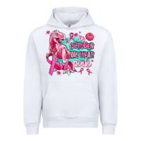 White dinosaur  in october we wear pink Urban Hoodie - AdoDesignShop