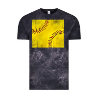 Cloud Black distressed softball pattern Vintage Tee - TumblerDesignByShophia