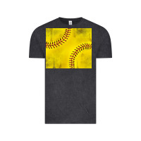 Vintage Black distressed softball pattern Vintage Tee - TumblerDesignByShophia