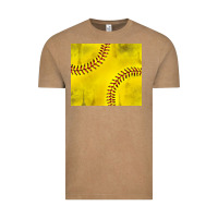 Vintage Coffee distressed softball pattern Vintage Tee - TumblerDesignByShophia