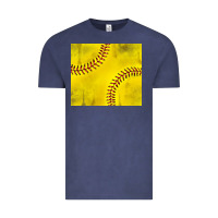 Vintage Denim distressed softball pattern Vintage Tee - TumblerDesignByShophia