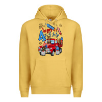 Antique Gold 4th of july truck  1 Premium Hoodie - BundleAndBundleShop