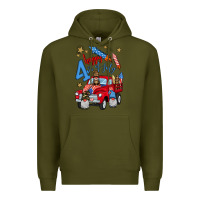 Army Green 4th of july truck  1 Premium Hoodie - BundleAndBundleShop