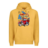 Mustard 4th of july truck  1 Premium Hoodie - BundleAndBundleShop