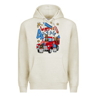 Oatmeal Heather 4th of july truck  1 Premium Hoodie - BundleAndBundleShop
