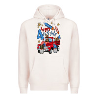 Pale Pink 4th of july truck  1 Premium Hoodie - BundleAndBundleShop