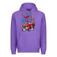Purple 4th of july truck  1 Premium Hoodie - BundleAndBundleShop