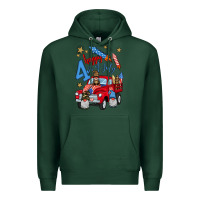 Sports Green 4th of july truck  1 Premium Hoodie - BundleAndBundleShop