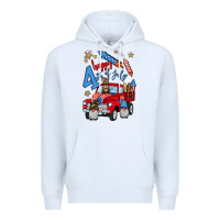 White 4th of july truck  1 Premium Hoodie - BundleAndBundleShop