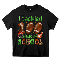 Black i tackled 100 days of school Heavy Core Tee - Artiststas