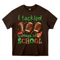Chocolate Brown i tackled 100 days of school Heavy Core Tee - Artiststas